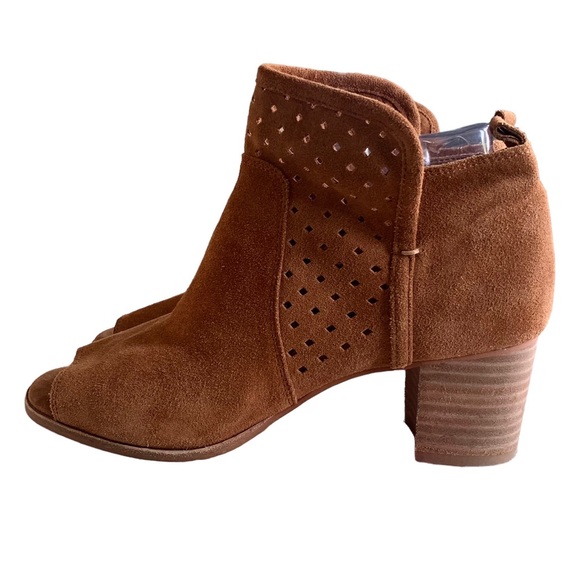 GIANNI BINI PEEP TOE SUEDE SHOES - Picture 1 of 12